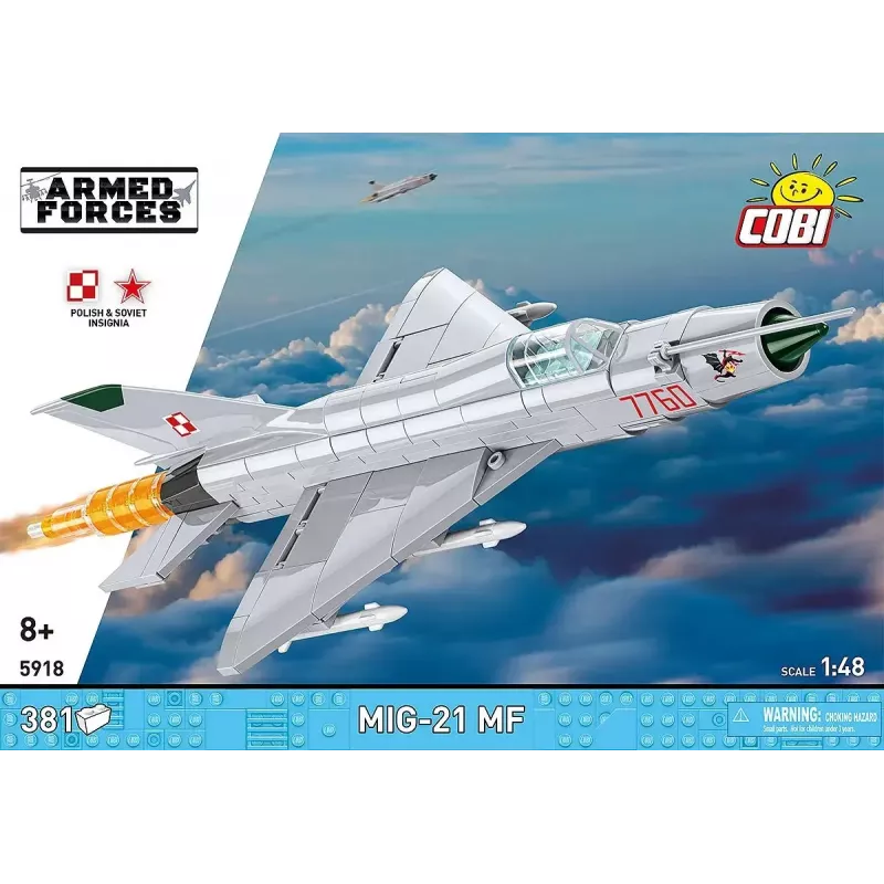 Stavebnica Cobi MiG-21 MF 381 diel — hračkársky model na skladanie