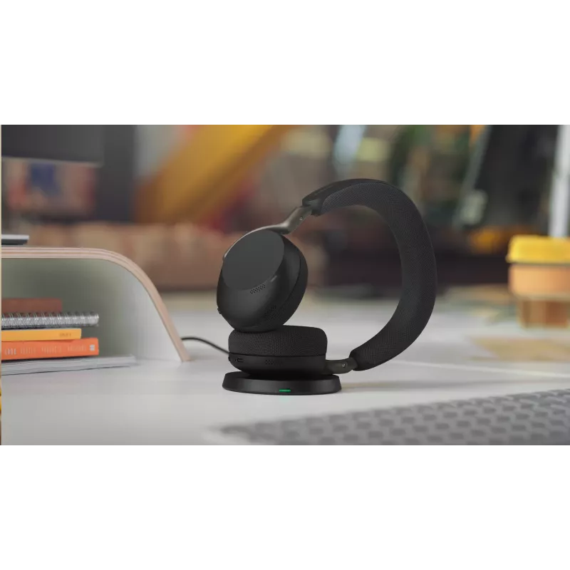 Jabra Evolve3 75 - UC Link390c - čierna, bezdrôtová, 20 - 20000 Hz, telefonovanie/hudba, 180 g, headset, čierna