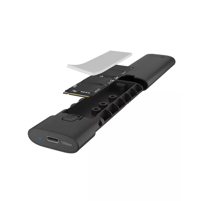 ICY BOX M.2 NVMe puzdro s USB 3.2 Gen 2 Type-C, SSD puzdro, M.2, PCI Express, 10 Gbit/s, Hot-Swap, čierna
