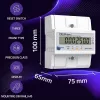 Trojfázový merač QOLTEC 50980 — 400 V, 100 A s resetom