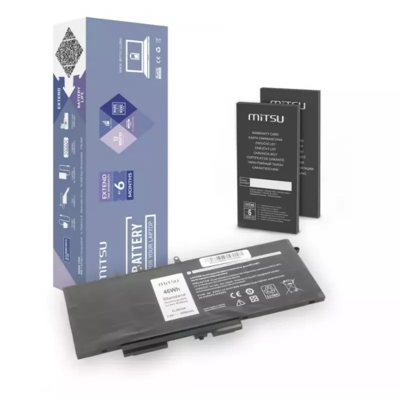 MITSU 5BM335 nabíjateľná batéria do notebooku pre Dell, 6000 mAh