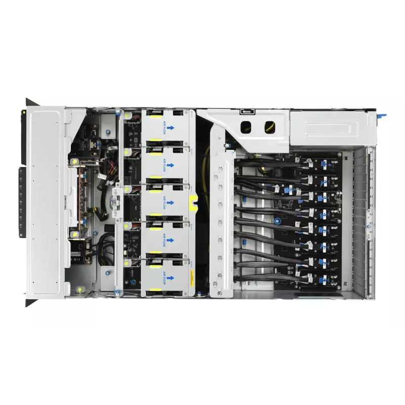 Rack server ASUS ESC8000A-E13 (4U) strieborný – LGA 6096, AMD EPYC, DDR5, až do 3 TB, 24 DIMM, 2× CPU, 3200 W PSU