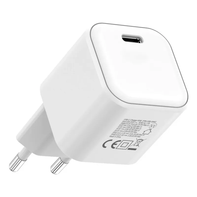 Techly IPW-USB-G65C mobilná nabíjačka univerzálna biela AC rýchle nabíjanie interiér