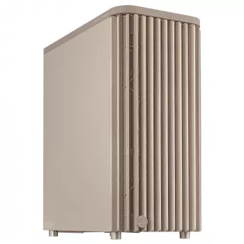 PC skriňa ASUS ProArt PA401 Wood Edition Béžová — Mid-Tower, predný panel z kovu