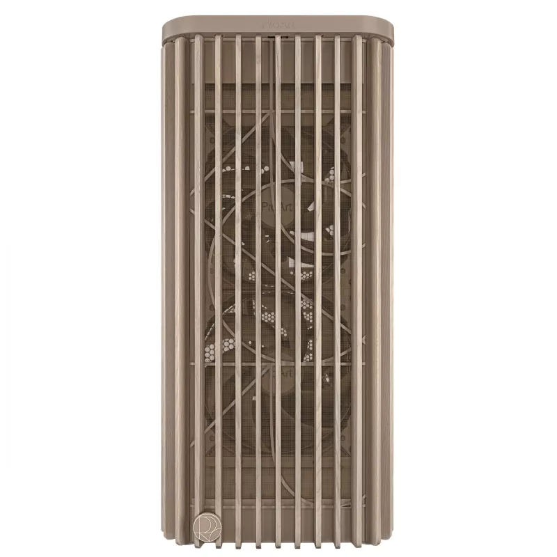 PC skriňa ASUS ProArt PA401 Wood Edition Béžová — Mid-Tower, predný panel z kovu