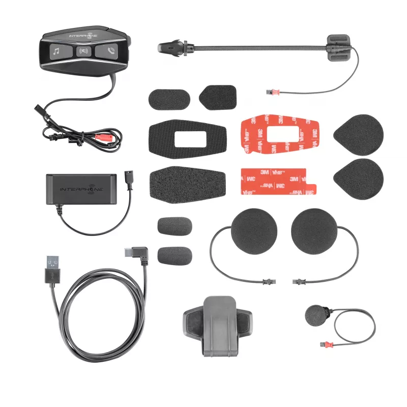 Interphone U-COM 16, 1600 m, A2DP, AVRCP, čierna, vodotesná, IP67, 8 h