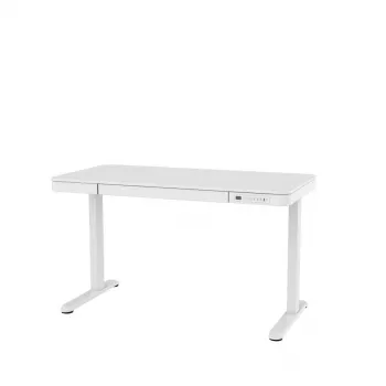 Elektricky výškovo nastaviteľný stôl ActiveJet ET119W-C 140x70 cm, zdvih 50 cm, nosnosť 45 kg, biela
