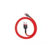 Kábel USB-A na USB-C Baseus Cafule — USB 2.0 A→C, podpora nabíjania QC3.0, nylonový oplet, červený