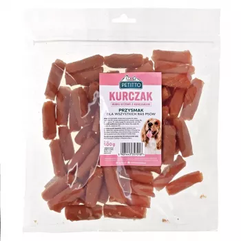 Psie maškrty PETITTO ryžové rúrky s kuracím mäsom 500 g