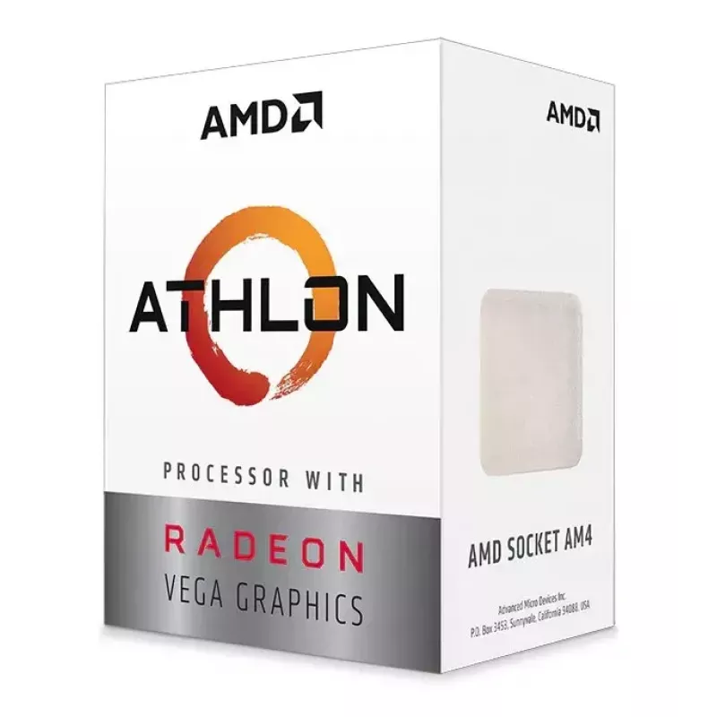 Desktop CPU AMD Athlon 3000G, 2 jadrá, 3,5 GHz, 4 MB L3, socket AM4, Radeon Vega 3