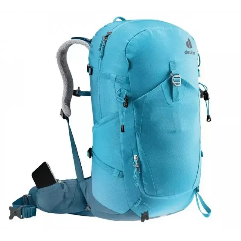 DEUTER Trail PRO 31 SL dámsky turistický batoh, 31 L, ľahký, odolný, modrý