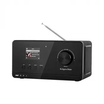 Internetové rádio Krüger&Matz KM0816.1 — čierna, Bluetooth 5.2, FM, 2×7 W, 430 predvolieb, diaľkový ovládač, 3,5-mm konektor na slúchadlá