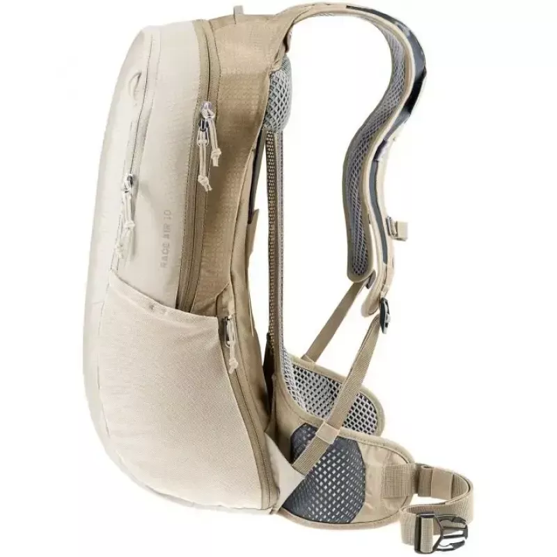Bicyklový batoh DEUTER Race Air 10 — ľahký 10-litrový bicyklový batoh, alu/Graustone