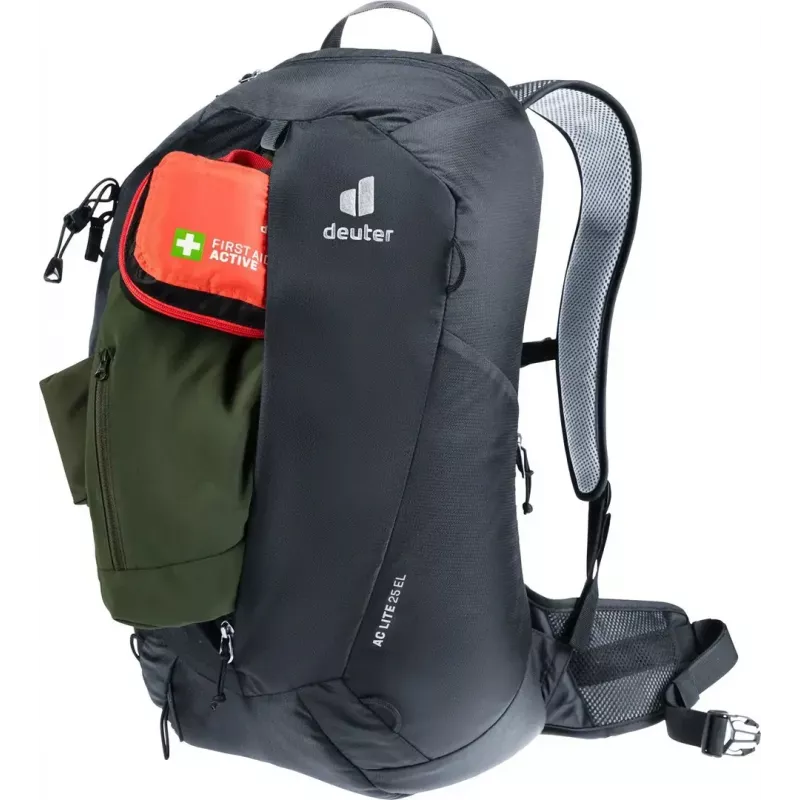 Batoh DEUTER AC Lite 25 EL čierny — vetraný denný batoh, objem 25 l