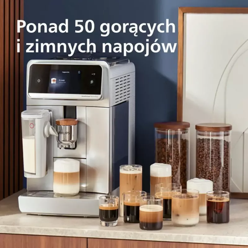 Kávovar Philips Series 8000 Café Aromis EP8757/20, strieborný, 1 500 W