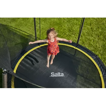 Nadzemné okrúhle trampolína Salta 5074A — pre vonkajšie použitie, 48 pružín, 3 nohy, bezpečnostná sieť, max. zaťaženie 100 kg