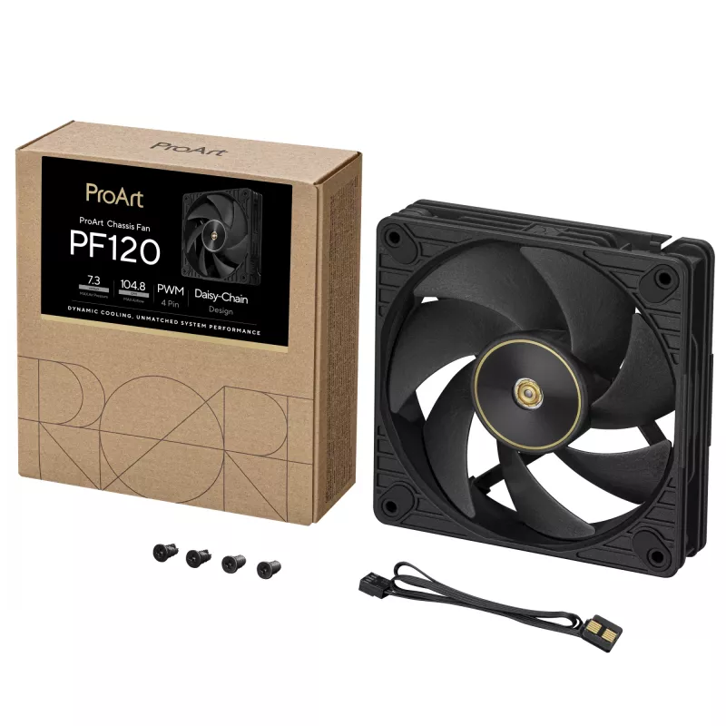 ASUS ProArt PF120 ventilátor PWM čierny počítačová skriňa 12 cm 1 ks