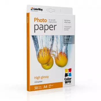 Fotografický papier lesklý Colorway PG200050A4 A4 biely