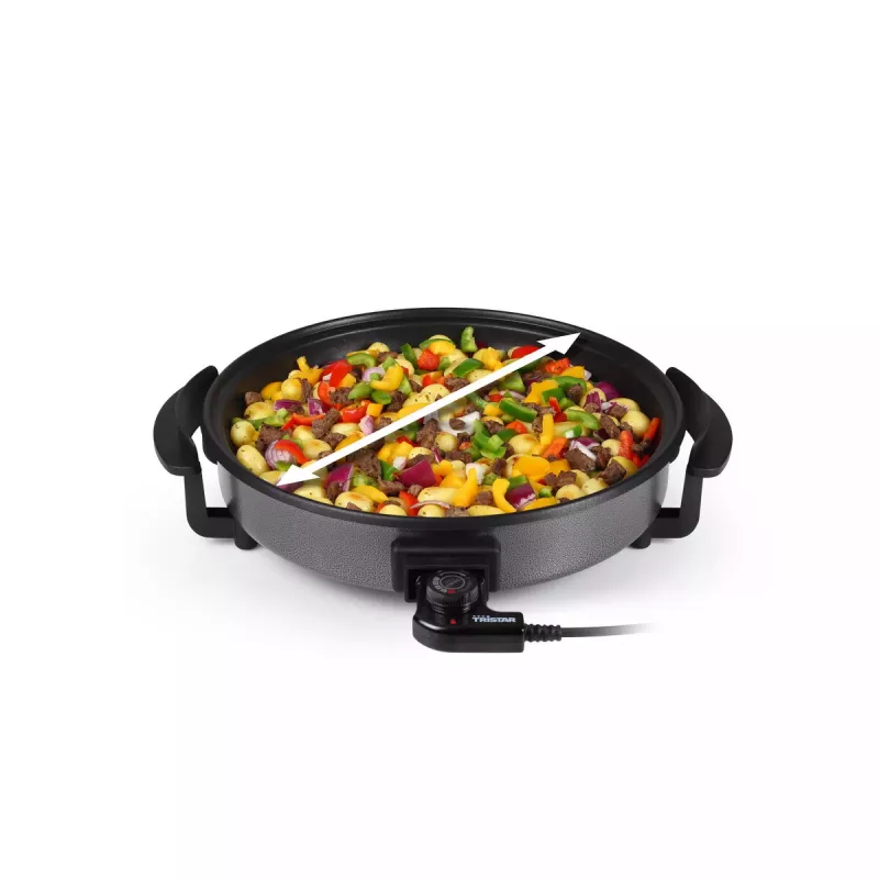 Grilovacia panvica Tristar PZ-2963 multifunkčná okrúhla čierna 30 cm