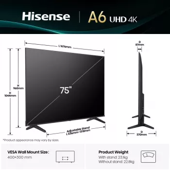 Hisense 75A6Q TV 190,5 cm (75