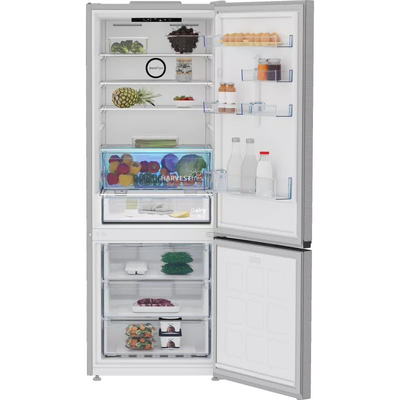 Beko B3RCNE564HXB chladnička s mrazničkou voľne stojaca 490 L strieborná