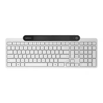 Bezdrôtová Bluetooth klávesnica Lenovo 800 — US-anglické rozloženie, samonabíjacia, biela
