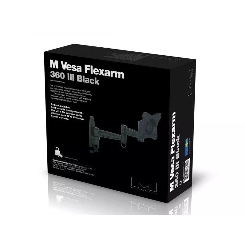 Držiak ramena Multibrackets M VESA Flexarm 360 III čierny 75 100 200