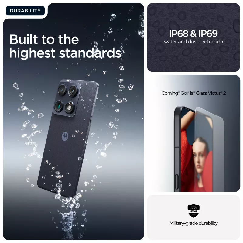 Motorola signature 17.2 cm (6,78 palca) Dual SIM Android 16.0 5G USB Type-C 16 GB 512 GB 5200 mAh tmavomodrá