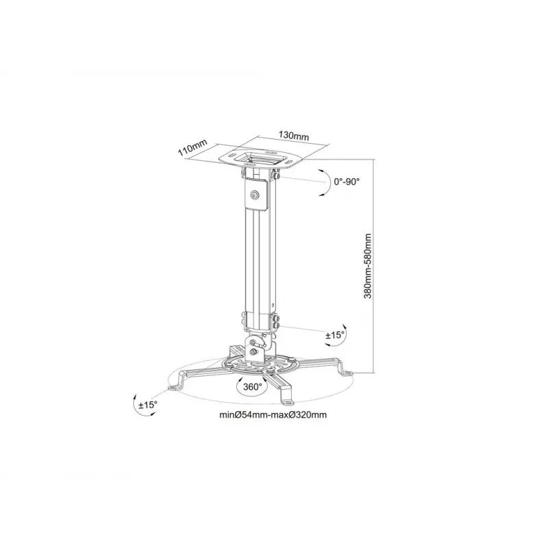 Stropný držiak Multibrackets M Universal Projector Mount I