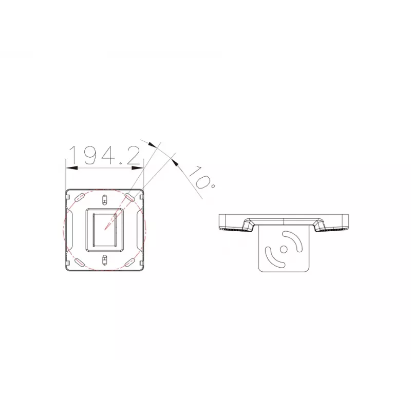 Stropná doska Multibrackets M Pro Series čierna plast oceľ 165 mm