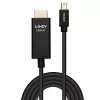 Lindy 0,5 m aktívny Mini-DisplayPort na HDMI kábel s HDR, 0,5 m, Mini DisplayPort, HDMI, konektor samec, konektor samec, rovný