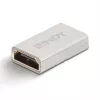 Lindy HDMI 2.1 konektor samica na konektor samica spojka, HDMI 2.1, HDMI 2.1, strieborná