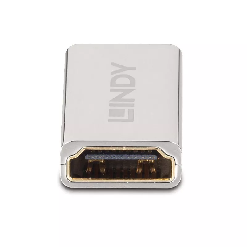 Lindy HDMI 2.1 konektor samica na konektor samica spojka, HDMI 2.1, HDMI 2.1, strieborná