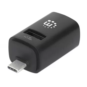 Manhattan USB-C 3-port hub, ULTRA COMPACT, 3x USB-A porty (1x 5 Gbps USB 3.2 Gen1 aka USB 3.0, 3 x 480 Mbps USB 2.0), USB napájaný (bez potreby externého napájania)