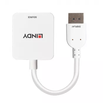 Lindy HDMI 18G na DisplayPort 1.2 konvertor, 0,095 m, HDMI Type-A (štandard), DisplayPort, konektor samica, konektor samec, rovný