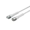 Sieťový kábel Lanview LV-6AFTP-FLEX-ANG-02W-S – FTP Cat6A, flexibilný, zahnutý konektor, 2 m, biely