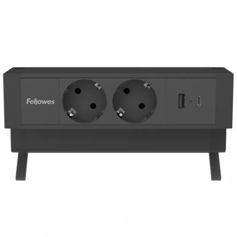 Fellowes 100137182 predlžovací kábel 2 m 2 AC zásuvky interiér čierny