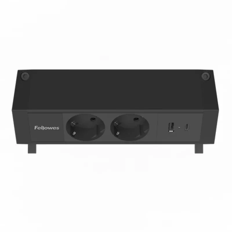 Fellowes 100137182 predlžovací kábel 2 m 2 AC zásuvky interiér čierny