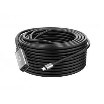 USB-C na USB-C aktívny predlžovací kábel EQUIP 5 m, USB 3.2 Gen 1 (5 Gbit/s), niklované kontakty, čierny