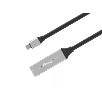 USB-C na USB-C aktívny predlžovací kábel EQUIP 10 m, USB 3.2 Gen 1 (5 Gbit/s), čierny