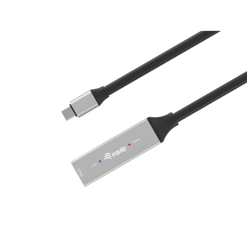 USB-C na USB-C aktívny predlžovací kábel EQUIP 10 m, USB 3.2 Gen 1 (5 Gbit/s), čierny