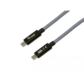 USB-C na USB-C kábel EQUIP 1,0 m — USB 3.2 Gen 2x2, 20 Gbit/s, PD 240 W, 4K/60 Hz, čierny