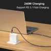 Kábel USB-C na USB-C EQUIP 2,0 m — USB 3.2 Gen 2x2, 20 Gbps, PD 240W, 4K/60Hz, čierny