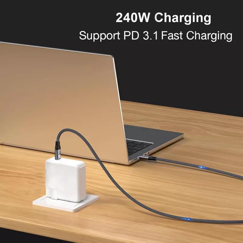 USB-C na USB-C kábel EQUIP 3,0 m — USB 3.2 Gen 2x2, 20 Gbit/s, PD 240 W, 4K@60 Hz, čierny