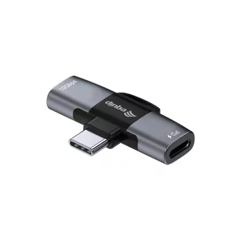 Adaptér USB-C OTG 2v1 EQUIP 133479 — 100W PD, 10Gbit/s, 1x USB-C na 2x USB-C, sivý
