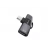 Adaptér USB-C OTG 2v1 EQUIP 133479 — 100W PD, 10Gbit/s, 1x USB-C na 2x USB-C, sivý