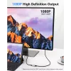 USB na HDMI adaptér EQUIP 133498 (USB-C a USB-A konektor na HDMI, 1080p, hliníkové puzdro, sivý)