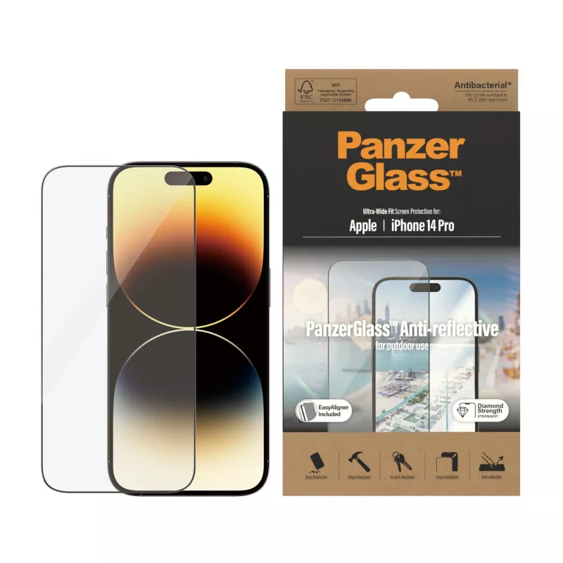 PanzerGlass® Anti-Reflective ochranná fólia na displej iPhone 14 Pro | Ultra-Wide Fit s EasyAligner
