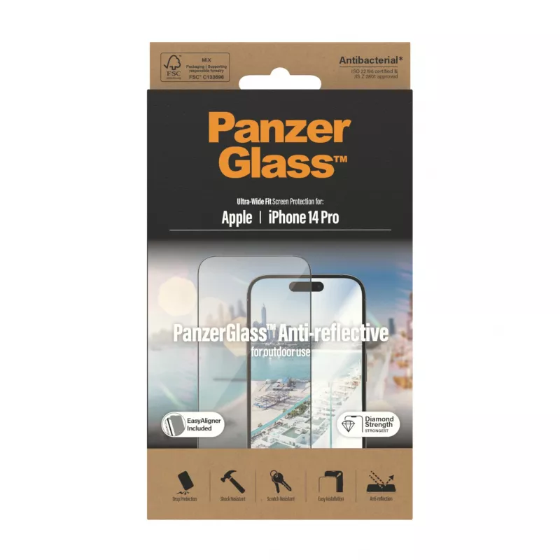 PanzerGlass® Anti-Reflective ochranná fólia na displej iPhone 14 Pro | Ultra-Wide Fit s EasyAligner