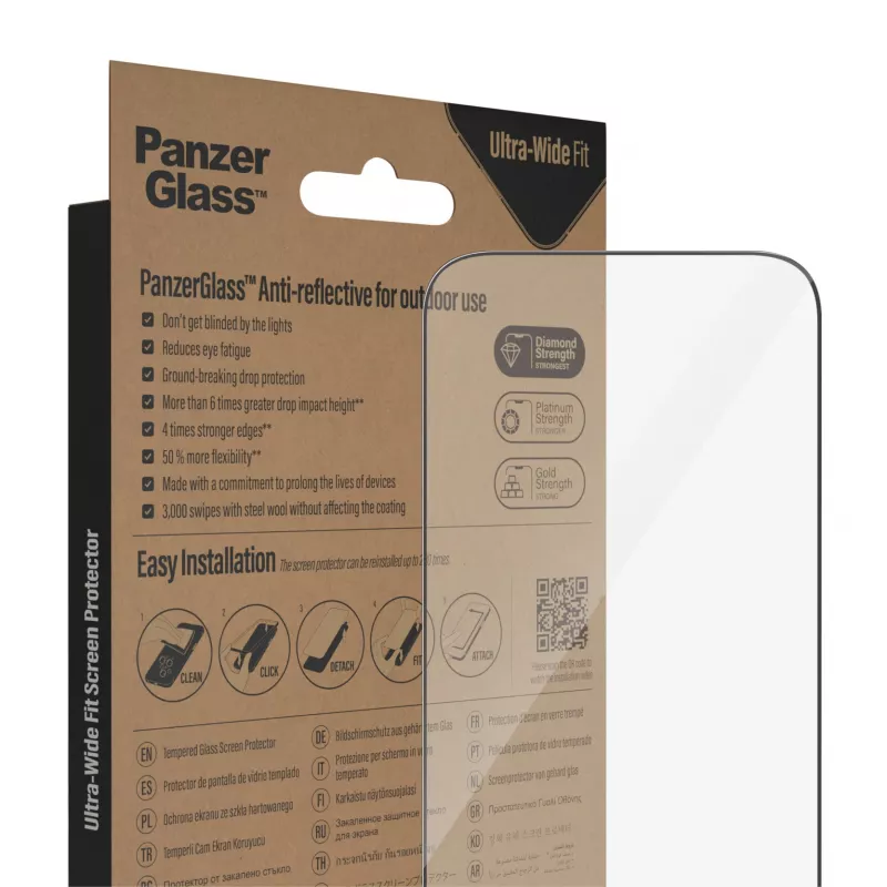 PanzerGlass® Anti-Reflective ochranná fólia na displej iPhone 14 Pro | Ultra-Wide Fit s EasyAligner